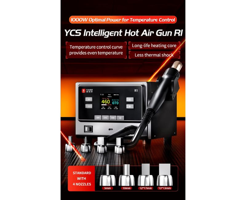 YCS R1 1000W Hot Air Gun Intelligent BGA Rework Station