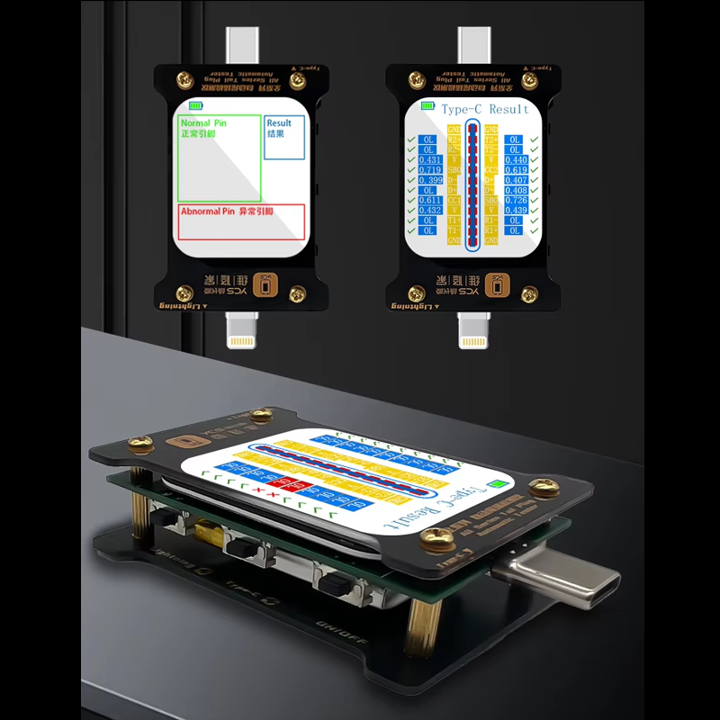 YCS Type-C / Lightning Full Range of Automatic Tail Plug Tester for Android / iPhone